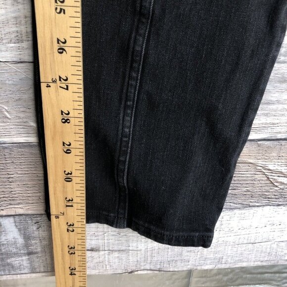 Duluth Trading Jeans 14L Womens Skinny Leg High Rise Front Seam Black - Picture 10 of 10